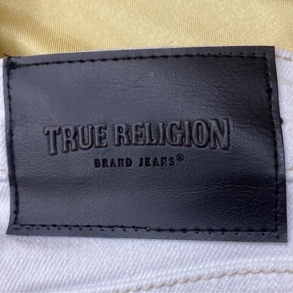 NWT TRUE RELIGION ROCCO RENEGADE optic white denim jean pant relaxed skinny - Picture 12 of 12